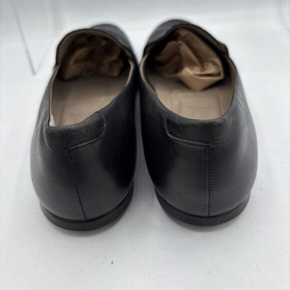 Ecco Black Leather Loafers EU 37 US 6 Women’s Flats Slip On Snake Toe Comfort - Picture 6 of 9